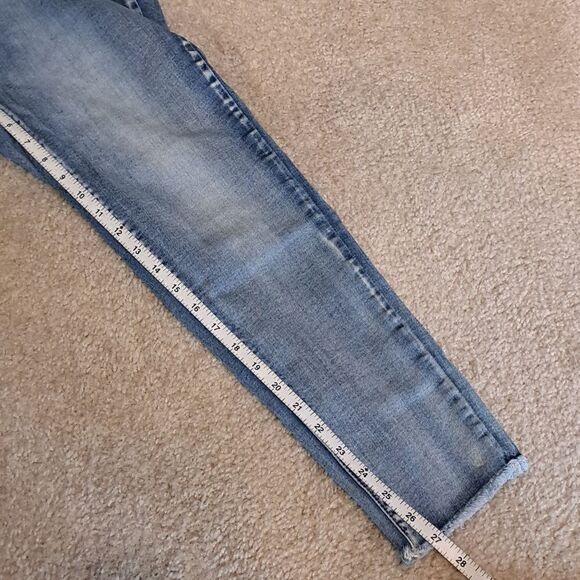 Jeans Blue Savvy Women’s JSkinny Distressed Light Wash Stretch Mid Rise Size 14 - Picture 12 of 13